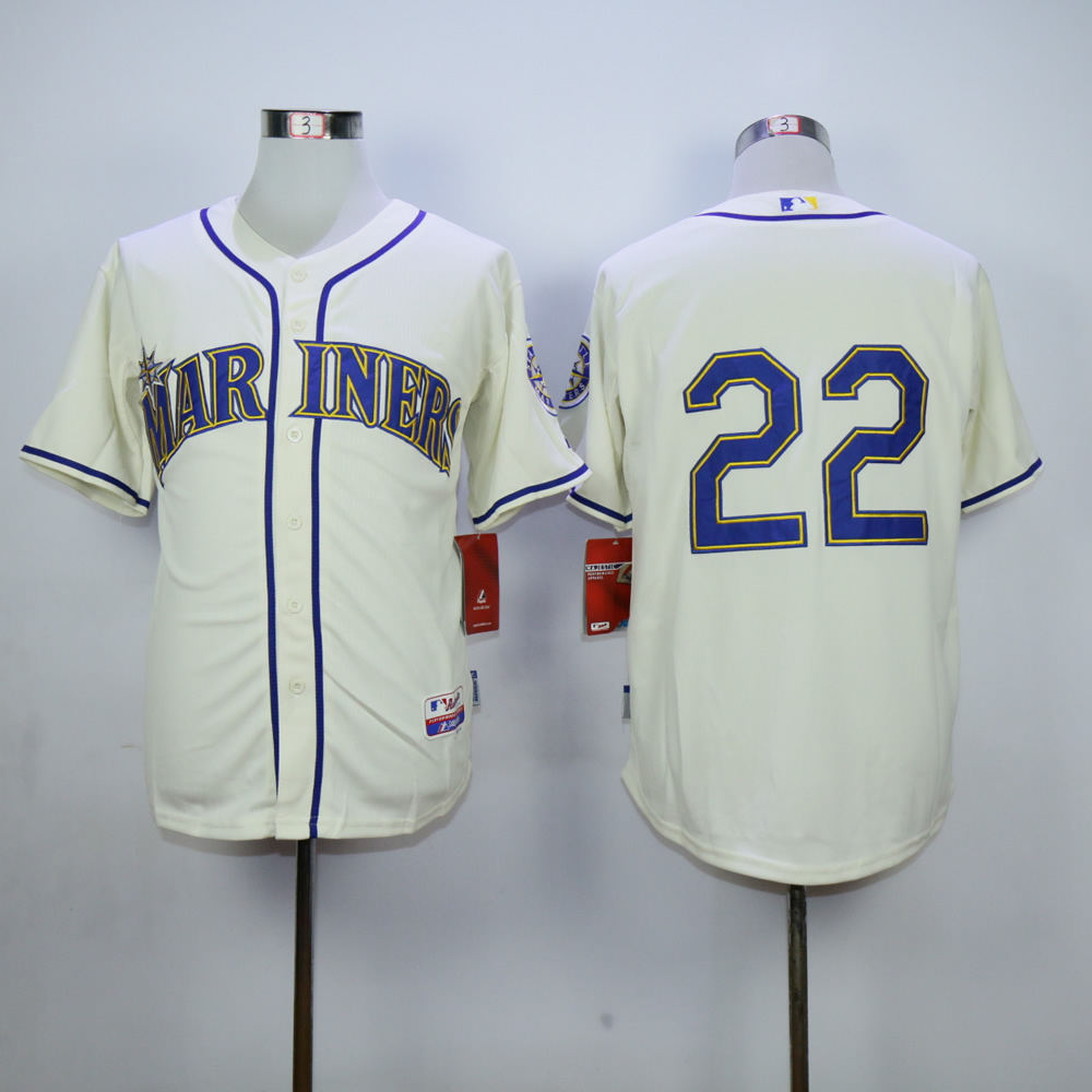 Men Seattle Mariners 22 Cano Cream MLB Jerseys